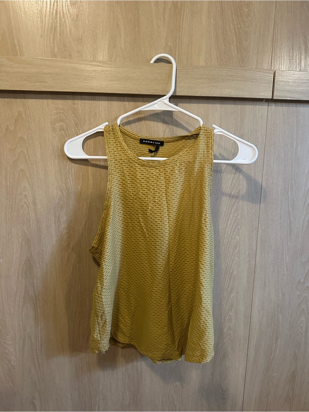 Koral Mustard Textured Athletic Tank